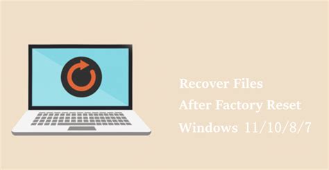 factory resetting windows some files are missing